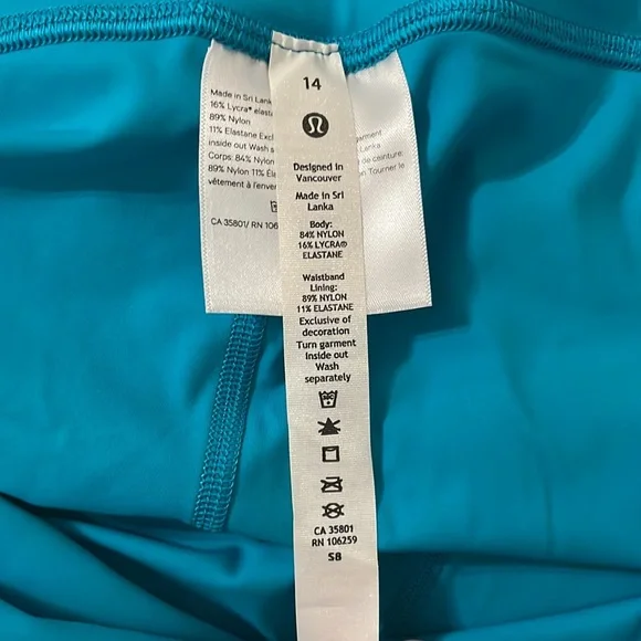 Lululemon Seawheeze Speed Wunder MR Tight 28” Turquoise Tide - Picture 8 of 9